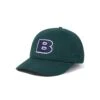 B Logo 6 Panel Cap, Forest -Classic Men Wear Shop BLogo6PanelForest1
