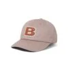 B Logo 6 Panel Cap, Khaki -Classic Men Wear Shop BLogo6PanelKhaki1