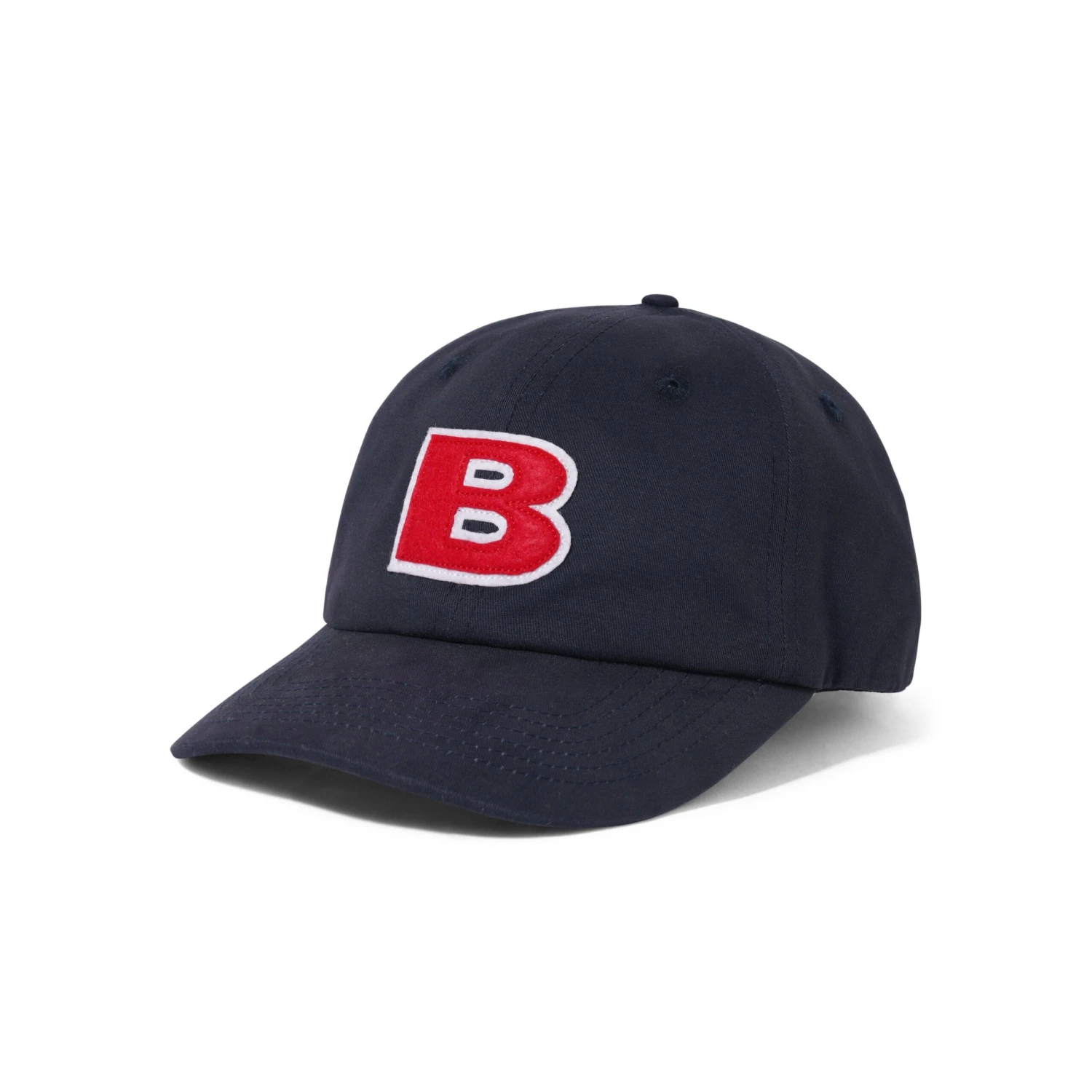B Logo 6 Panel Cap, Navy 3 B Logo 6 Panel Cap, Navy
