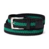 Braided Belt, Black / Green 1 Braided Belt, Black / Green -Classic Men Wear Shop BraidedBeltBlack Green