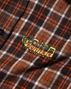 Caterpillar Flannel Shirt, Brown / Orange -Classic Men Wear Shop CaterpillarFlannelShirtBrown Orange3