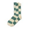 Checkered Socks, Teal / Tan 2 Checkered Socks, Teal / Tan -Classic Men Wear Shop CheckeredSocksCream Sage