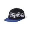 Cubes 6 Panel Hat, Black / Royal Blue -Classic Men Wear Shop Cubes6PanelCapBlack RoyalBlue