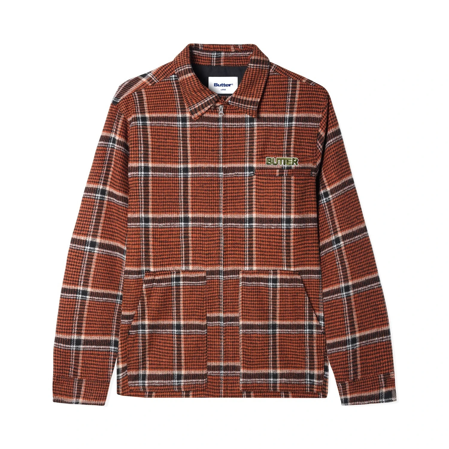 Dougie Plaid Overshirt, Rust / Black / White 3 Dougie Plaid Overshirt, Rust / Black / White