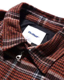 Dougie Plaid Overshirt, Rust / Black / White 9 Dougie Plaid Overshirt, Rust / Black / White -Classic Men Wear Shop DougiePlaidOvershirt3