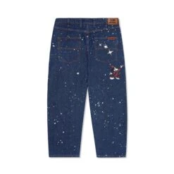 Classic Men Wear Shop 29 Classic Men Wear Shop -Classic Men Wear Shop FantasiaBaggyDenimJeansDarkIndigoBleachSplatter2