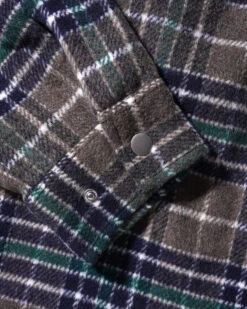 Grove Plaid Overshirt, Grey / Navy / Forest -Classic Men Wear Shop GrovePlaidOvershirtGrey Navy Forest4