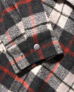 Grove Plaid Overshirt, Natural / Midnight / Red -Classic Men Wear Shop GrovePlaidOvershirtNatural Midnight Red4