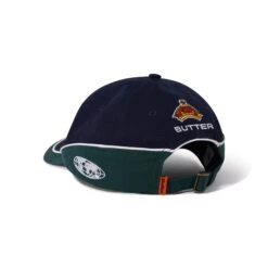 Internationale 6 Panel Cap, Navy / Forest -Classic Men Wear Shop Internationale6PanelCapNavy Forest2