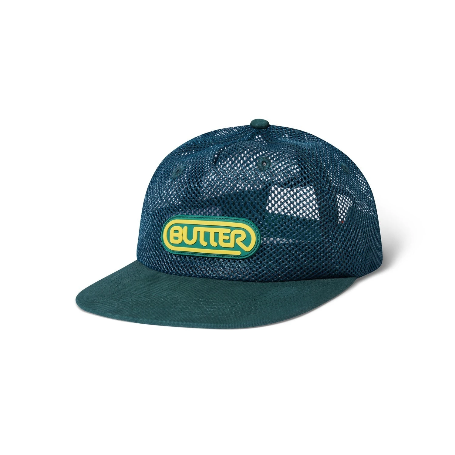 Mesh Shallow Snapback Cap, Forest 3 Mesh Shallow Snapback Cap, Forest