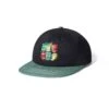 Scribble 6 Panel Cap, Black / Sage -Classic Men Wear Shop Scribble6PanelCapBlack Sage