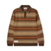 Stripe Knitted Shirt, Oat / Brown / Orange 1 Stripe Knitted Shirt, Oat / Brown / Orange -Classic Men Wear Shop StripeKnittedShirtOat Brown Orange1